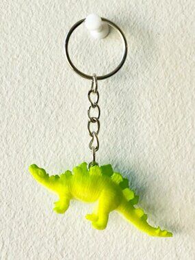 ❤️ Green Stegosaurus Dinosaur Keychain